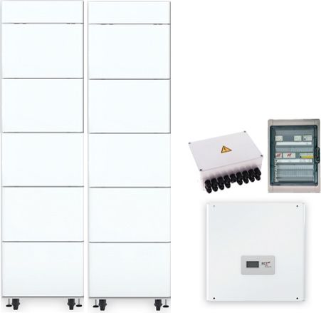 RCT Power Storage DC 8.0 + Doppelturm 19,2 kWh (2x 9.6) mit Notstrom (nicht für AT)