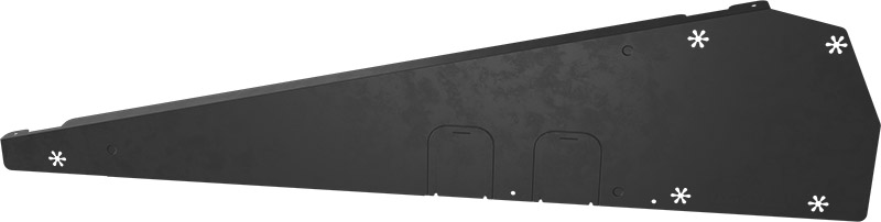 ESDEC FlatFix Fusion Winddeflektor rechts Schwarz (Basisprofil 1030mm - 1077mm)