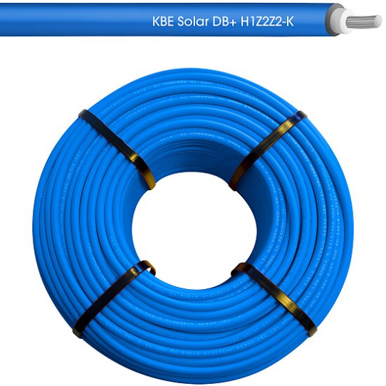 KBE Solar DB+ Kabel, H1Z2Z2-K, 6mm, 100m, blau